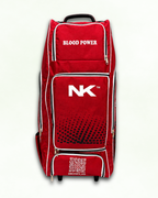 Cricket Kit Bag - Blood Power Duffle Wheelie Red - NK