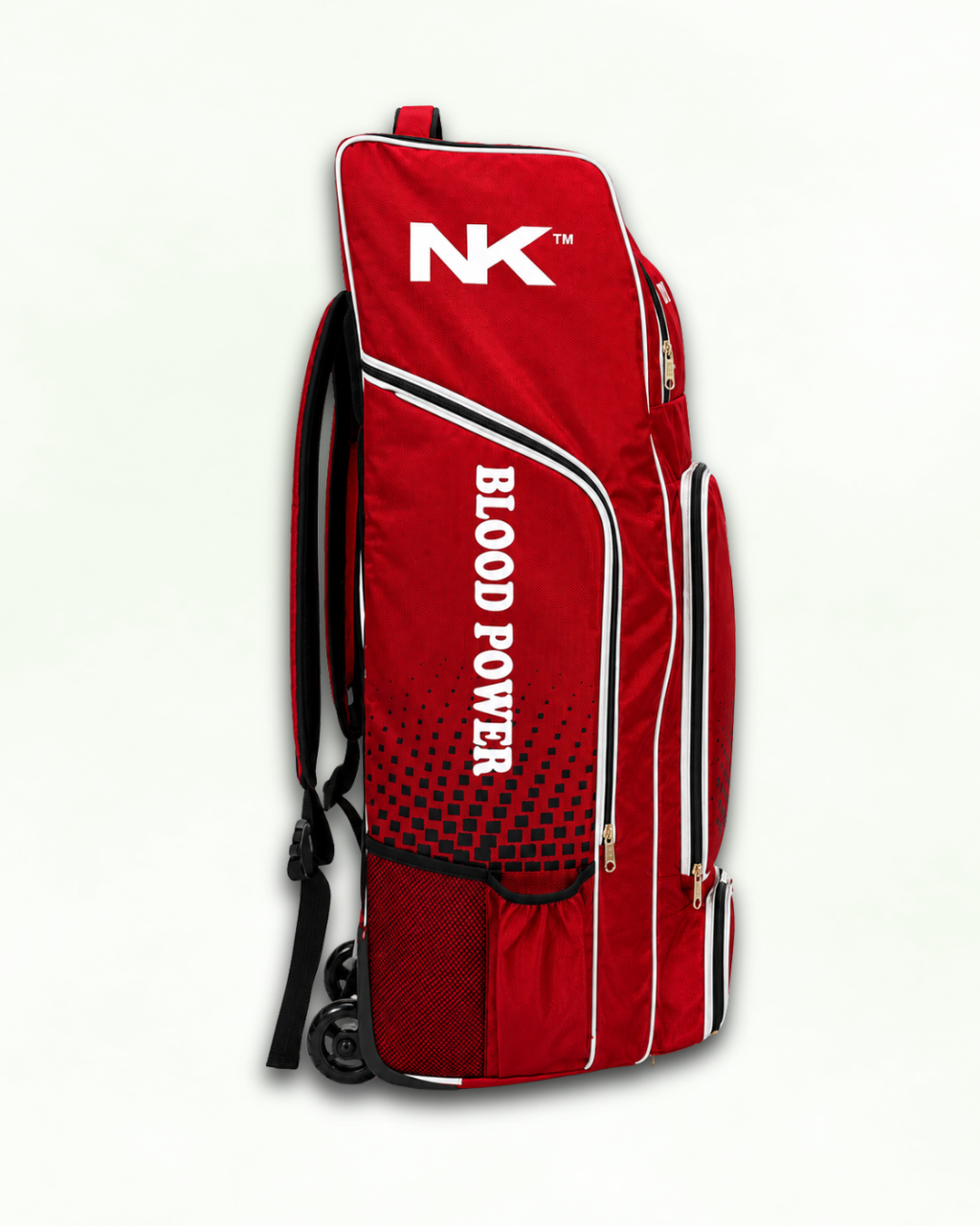 Cricket Kit Bag - Blood Power Duffle Wheelie Red - NK