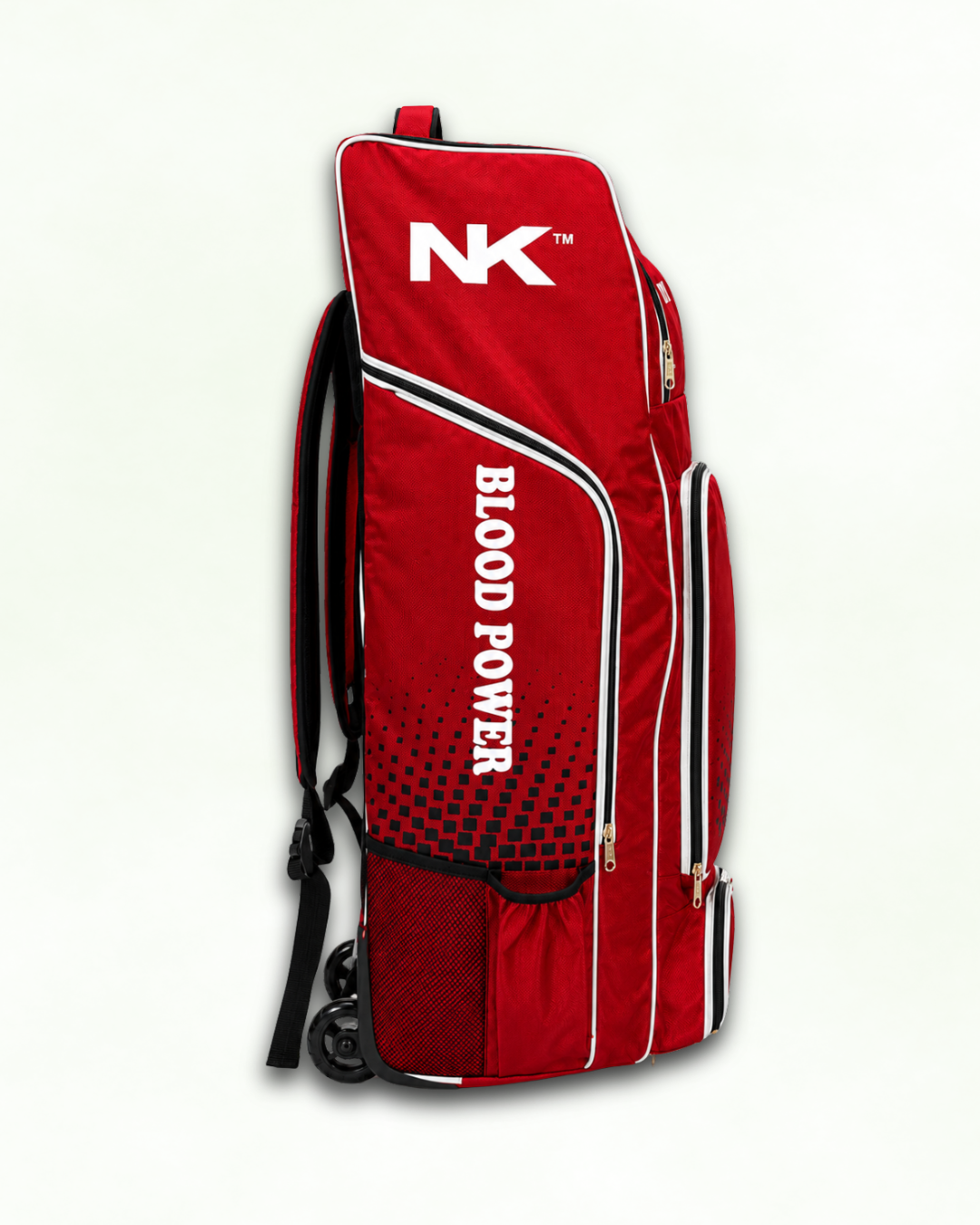 Cricket Kit Bag - Blood Power Duffle Wheelie Red - NK